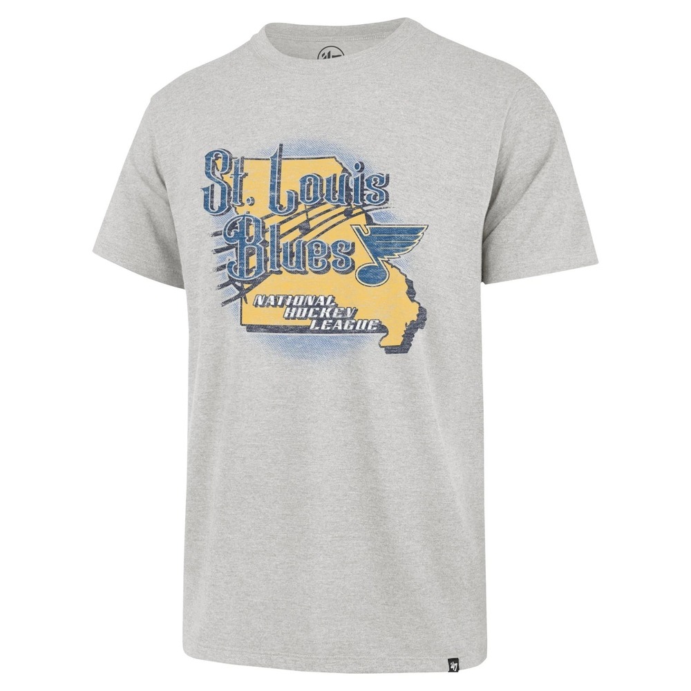 Men's '47 Nhl St. Louis Blues T-Shirt Regional Localized Franklin  Grey XXL NWOT